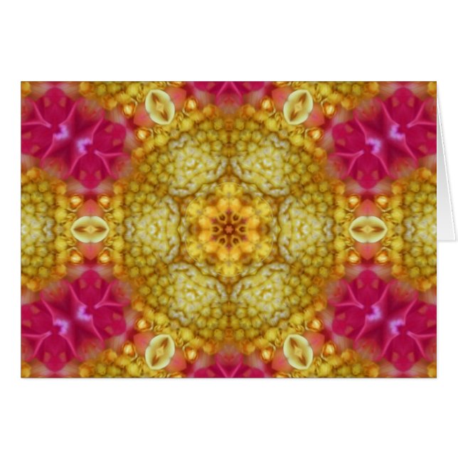 Cartão Estrela da flor da harmonia (Frente Horizontal)