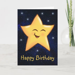 Cartão Estrela de Aniversário