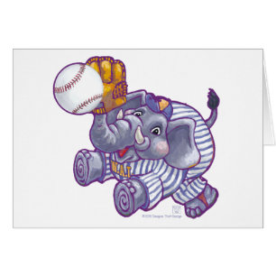 Cartão Estrela de Baseball Elefante