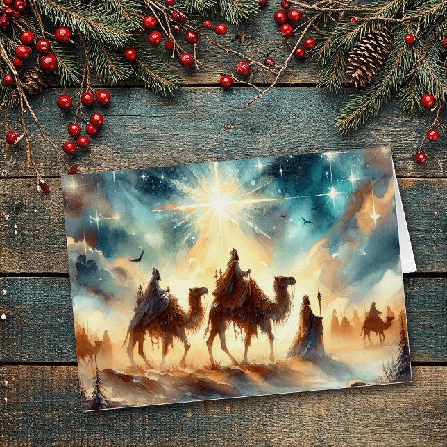 Cartão Estrela de Belém com Magi Após o Natal (Criador carregado)