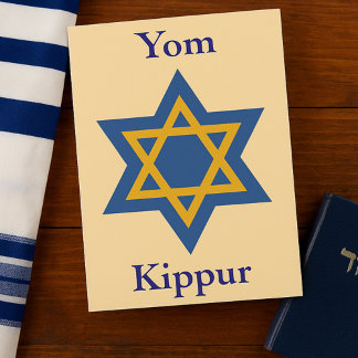 Cartão Estrela de David Yom Kippur