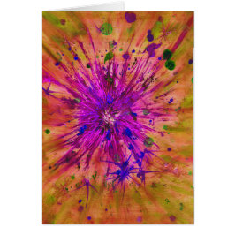 Cartão Estrela de Natal abstrata em aquarela