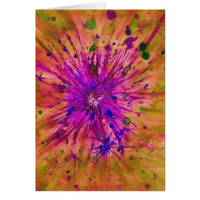 Cartão Estrela de Natal abstrata em aquarela (Frente)
