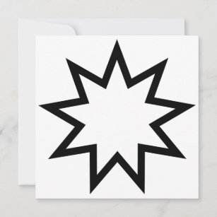 Cartão Estrela de Nove Pontas (Símbolo da Fé Bahai)