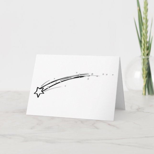 Cartão Estrela de tiro em preto e branco (Frente)