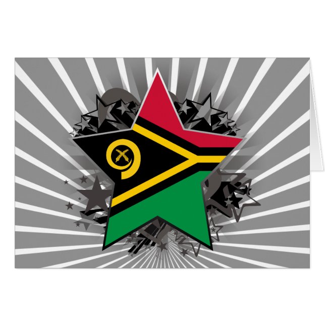 Cartão Estrela de Vanuatu (Frente Horizontal)