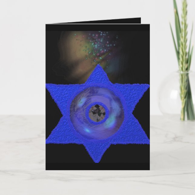 Cartão Estrela do humor judaico laser espacial David (Frente)