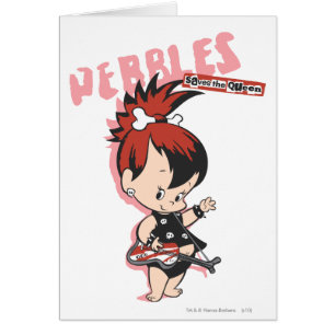 Cartão Estrela do rock de PEBBLES™