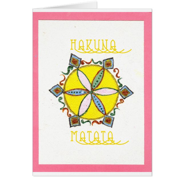 Cartão Estrela em Formação Hakuna Matata (Frente)