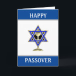 Cartão Estrela Judaica Feliz Passover<br><div class="desc">Celebrações de feriados judeus e decorações ideias de presentes personalizadas</div>