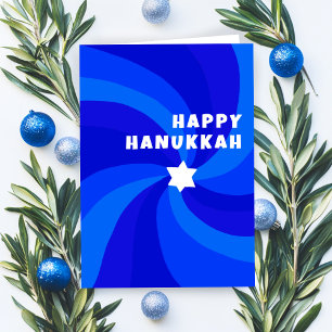Cartão Estrela Nadada Moderna de David HAPPY HANUKKAH HOL