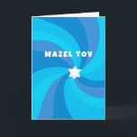 Cartão Estrela Nadada Moderna de David MAZEL TOV Bar Mitz<br><div class="desc">Cartão perfeito para parabéns enviarem um taco mitzvah, bar mitzvah, casamento ou outra celebração judaica! A mão fez arte para você. TOTALMENTE PERSONALIZÁVEL! Clique em "Personalizar" acima para editar o texto. Clique em "editar usando a ferramenta design" para ajustar as fontes, cores e posicionamentos. O Design também está disponível como...</div>