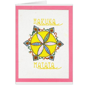 Cartão Estrela no Fazer Hakuna Matata