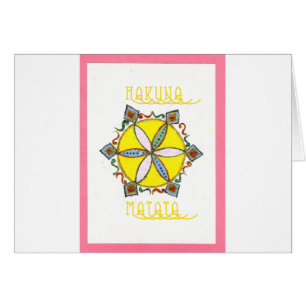 Cartão Estrela no Fazer Hakuna Matata