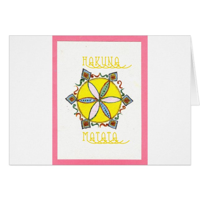 Cartão Estrela no Fazer Hakuna Matata (Frente Horizontal)