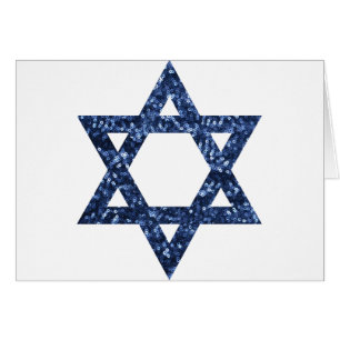 Cartão estrela sequencial de david