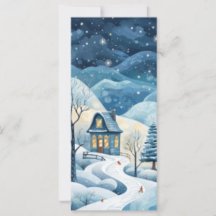 Cartão estrelado de inverno