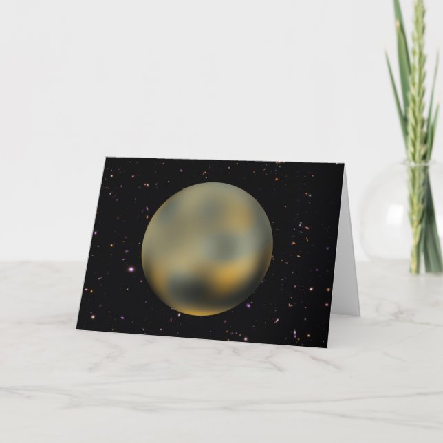 Cartão estrelado do céu de Pluto do planeta (Frente)