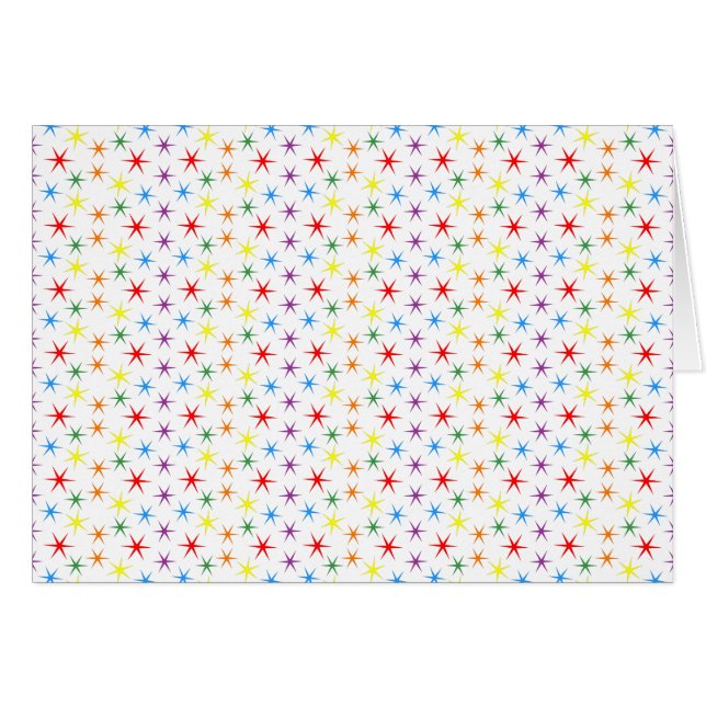 Cartão Estrelas Arco-íris (Frente Horizontal)