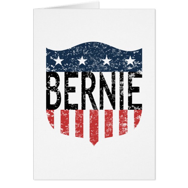 Cartão Estrelas BERNIE e faixas (Frente)