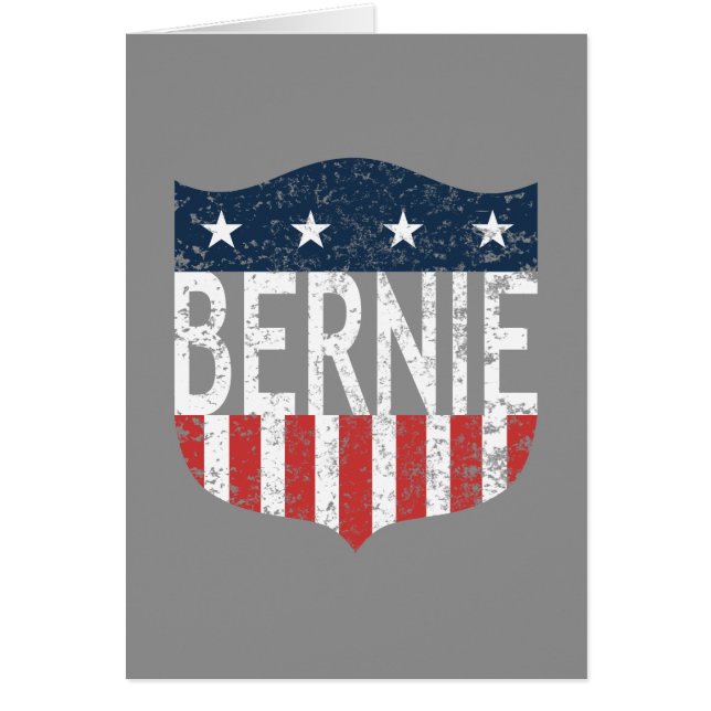 Cartão Estrelas BERNIE e faixas (Frente)