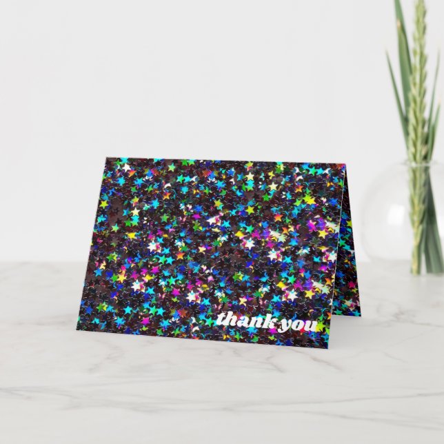Cartão estrelas brilhantes te obrigado (Frente)