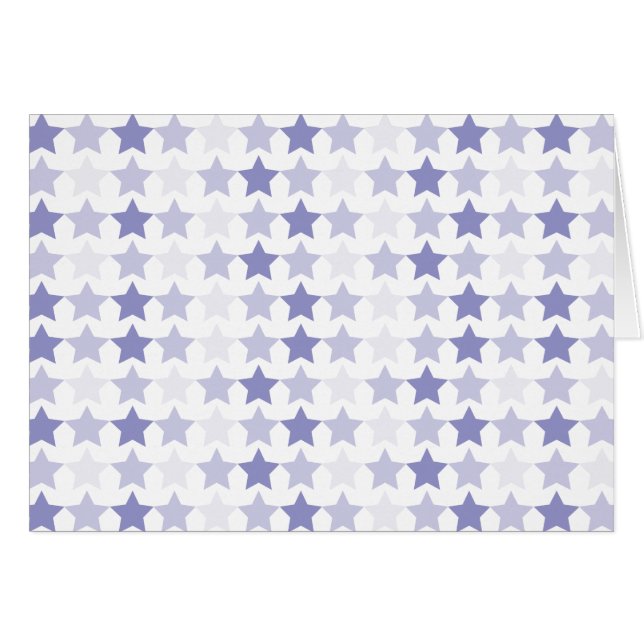 Cartão Estrelas de Ombre Azul Patriótica (Frente Horizontal)