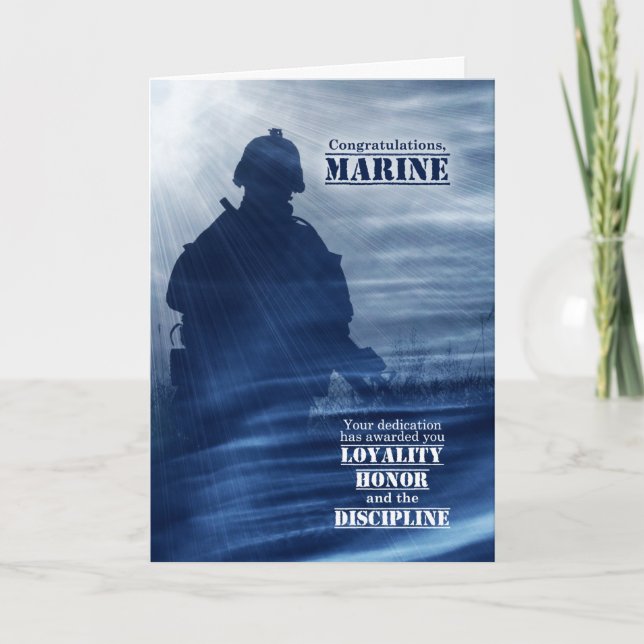 Cartão Estrelas do Formando do Boot Camp e Placa Soldier  (Frente)