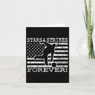 Cartão Estrelas E Gretas Para A Boliche Americana Flag Bo