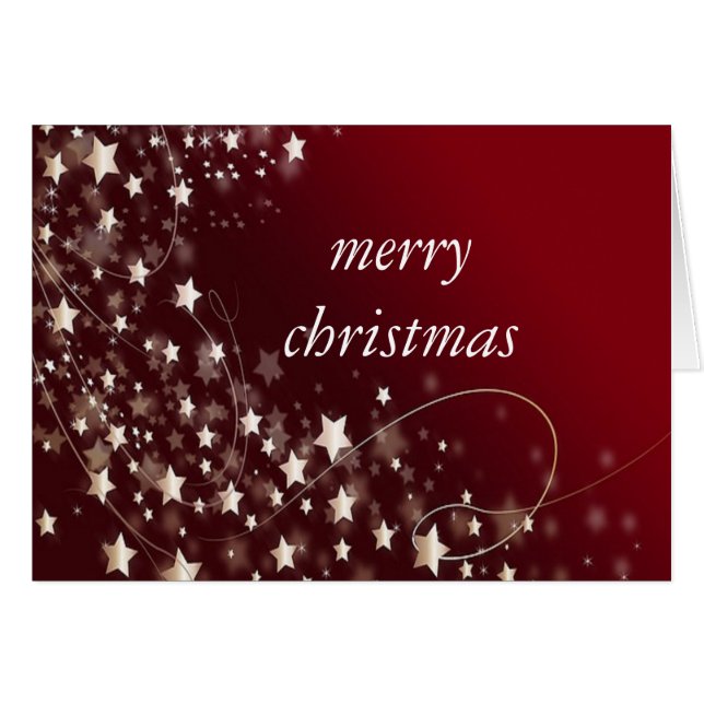 Cartão Estrelas Festivas (Frente Horizontal)