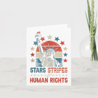 Cartão Estrelas Listras E Direitos Humanos Engraçado 4 De