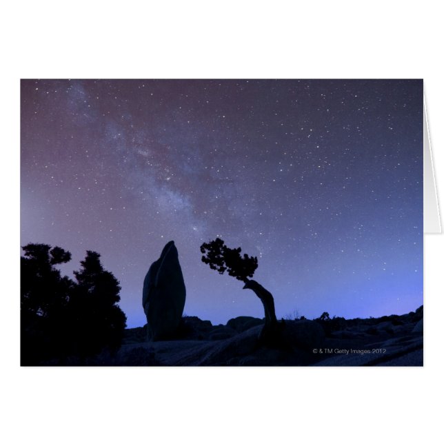 Cartão Estrelas no céu sobre o deserto (Frente Horizontal)
