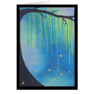 Cartão Estrelas noturnas e Insetos relâmpagos- Carta Sol 