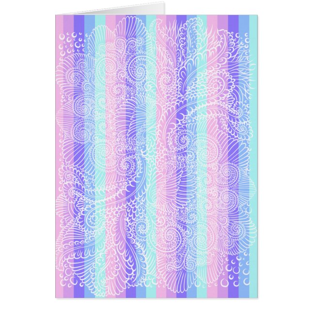 Cartão Estrias de harmonia pastel (Frente)