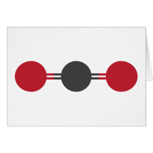 Cartão Estrutura molecular de CO2