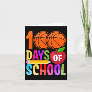 Cartão Estudantes do 100º Dia Meninas Bysketbyll 100 Dias