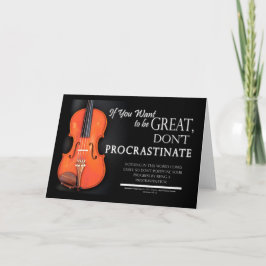 Cartão Estudantes inspiradores da música - violino das