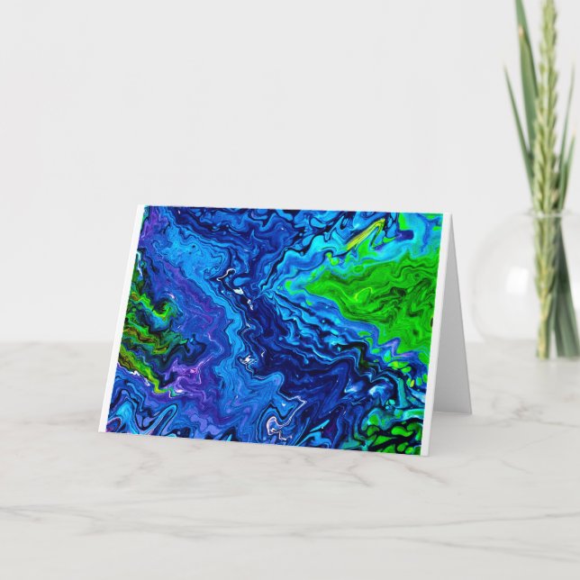 Cartão Estudo de cor abstrato 68, placa (Frente)