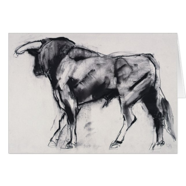 Cartão Estudo de Toro Azul (Frente Horizontal)