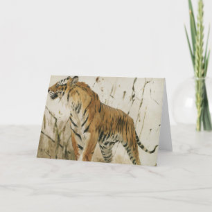 Cartão Estudo de um Tigre   Wilhelm Kuhnert