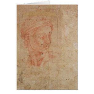 Cartão Estudo de uma cabeça