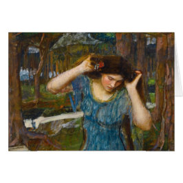Cartão Estudo de Vain Lamorna para Lamia por Waterhouse