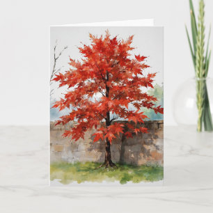 Cartão Estudo do Bordo Japonês Vermelho A