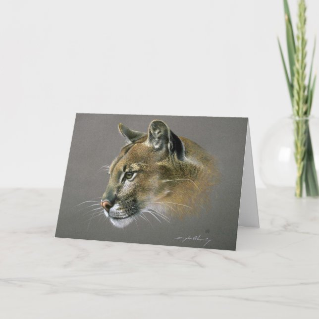 Cartão Estudo do puma (Frente)