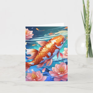 Cartão Estudo Koi Fish P