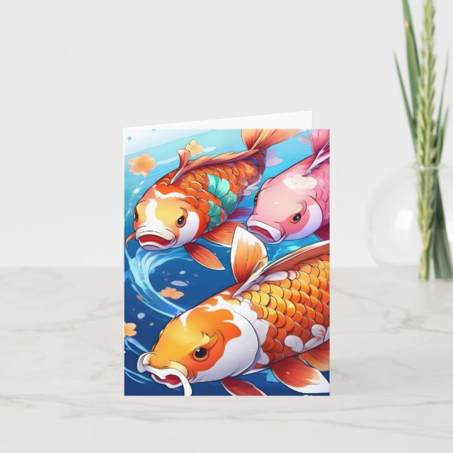 Cartão Estudo Koi Fish R (Frente)
