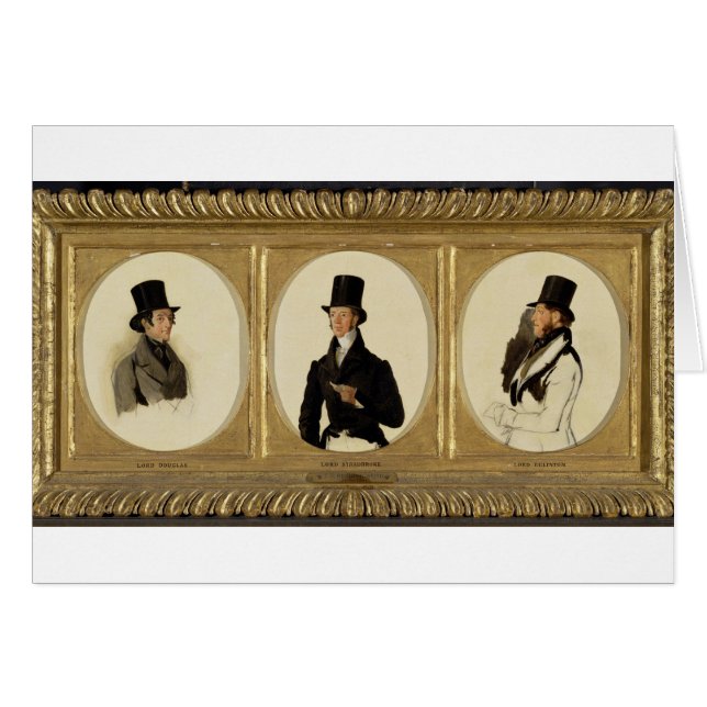 Cartão Estudos para os retratos do senhor Eglinton, (Frente Horizontal)