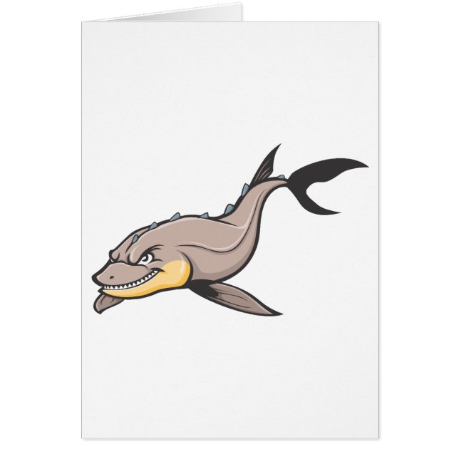 Cartão Esturjão chinês irritado (Frente)