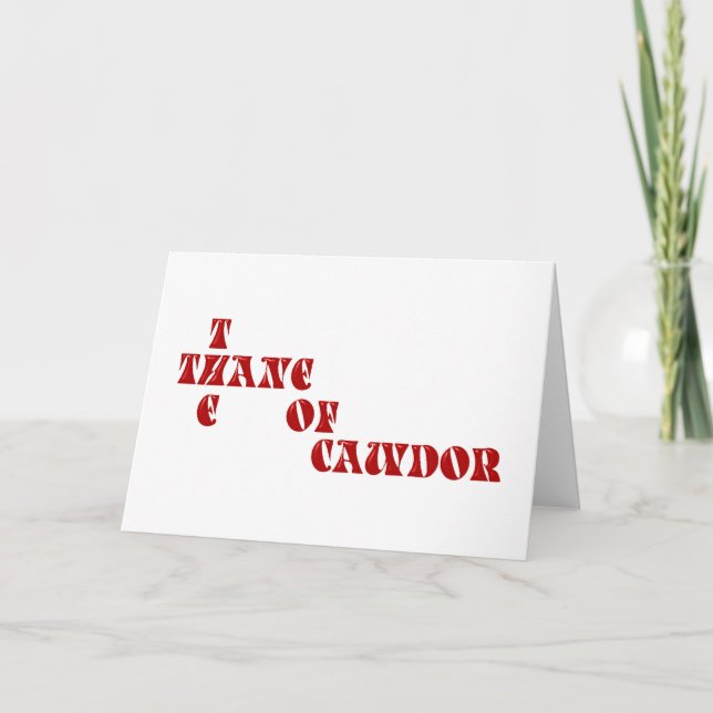 Cartão etano de Cawdor (Frente)