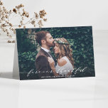 Cartão eterno agradecimento | Obrigado Foto De Casamento<br><div class="desc">Casamento de Caligrafia Moderna Chic e Elegante Obrigado Cartão de Nota Fotográfica. Para personalização mais avançada deste design,  clique no botão "Personalizar".</div>